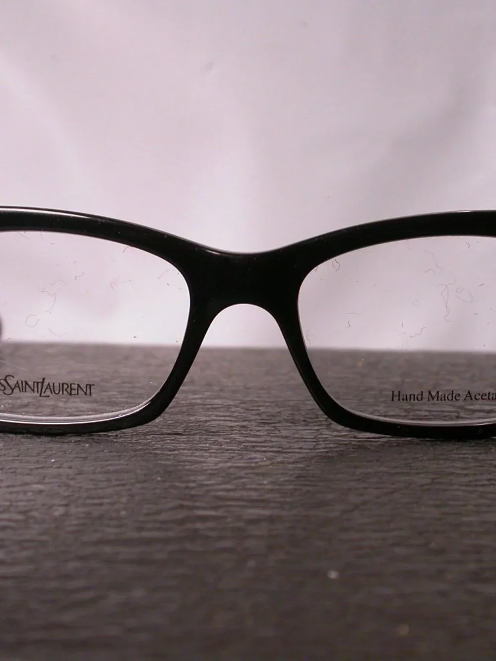 Authentic Yves Saint Laurent Jet Black WIDE Luxury Eyeglasses Made in Italy